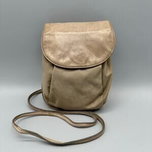 Vintage Hobo International Nylon Leather Crossbody Bag Floral Lining Small